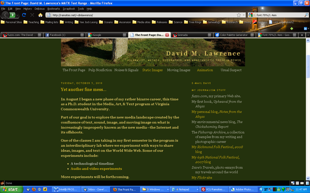 Final color scheme Final color scheme