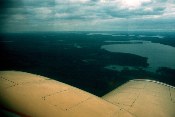 Flying over Thompson